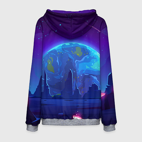 Мужская толстовка Инопланетяне похищают корову / 3D-Меланж – фото 2