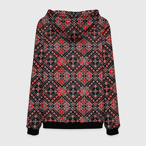 Мужская толстовка Славянский стиль - орнамент / 3D-Черный – фото 2