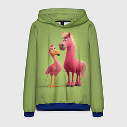 Толстовка-худи мужская Розовые они такие, цвет: 3D-синий