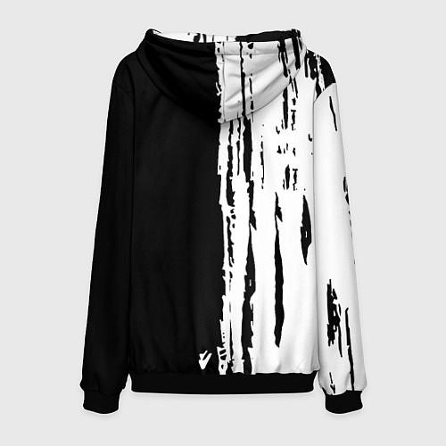 Мужская толстовка Tottenham Hotspur белые краски / 3D-Черный – фото 2