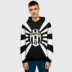 Толстовка-худи мужская Ювентус линии, цвет: 3D-черный — фото 2