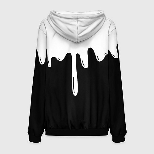 Мужская толстовка Juventus капли красок / 3D-Черный – фото 2