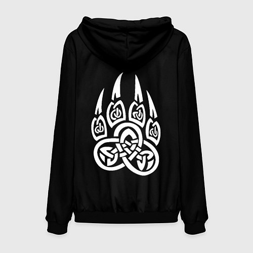 Мужская толстовка Суровый волк с холодным нордическим взглядом / 3D-Черный – фото 2