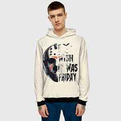 Толстовка-худи мужская Пятница 13 Вурхиз, цвет: 3D-черный — фото 2