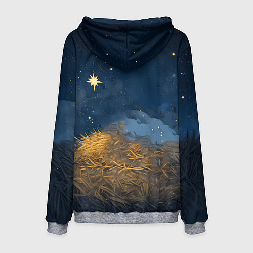 Мужская толстовка Лошадка спит с жеребенком / 3D-Меланж – фото 2