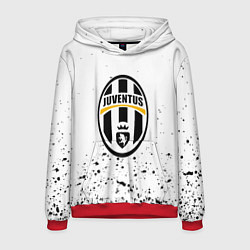 Толстовка-худи мужская Juventus краски текстура всплеск, цвет: 3D-красный