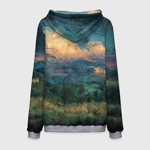 Мужская толстовка Конь маслом / 3D-Меланж – фото 2