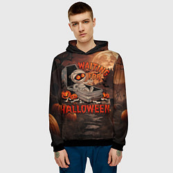 Толстовка-худи мужская Мумия в ожидании, цвет: 3D-черный — фото 2