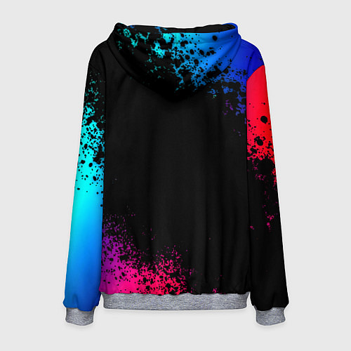 Мужская толстовка Бавария Мюнхен краски неон градиент / 3D-Меланж – фото 2
