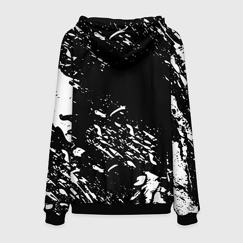Мужская толстовка Juventus белые штрихи красок / 3D-Черный – фото 2