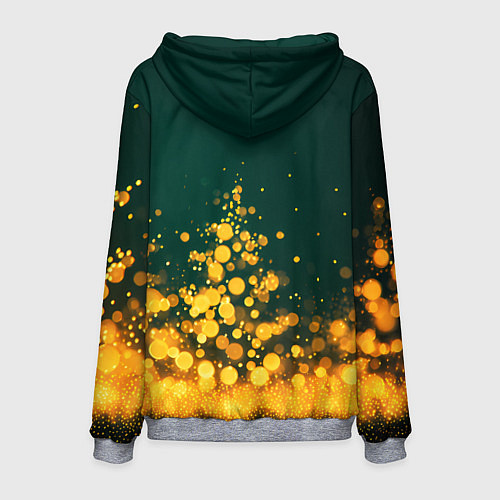 Мужская толстовка Новогодние елочки из боке / 3D-Меланж – фото 2
