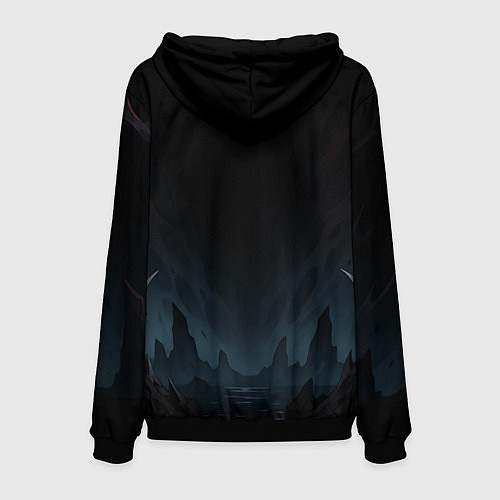 Мужская толстовка Девушка в стиле аниме в воде / 3D-Черный – фото 2