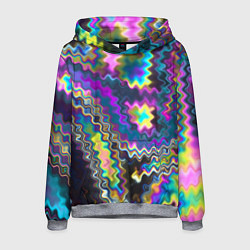 Толстовка-худи мужская Абстракция переливы, цвет: 3D-меланж