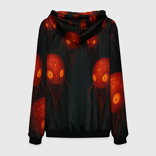 Мужская толстовка Аниме девушка окружённая монстрами / 3D-Черный – фото 2