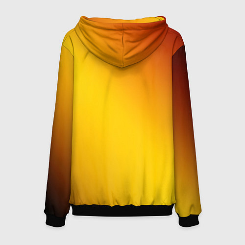 Мужская толстовка Color yellow red gradient / 3D-Черный – фото 2
