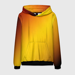 Толстовка-худи мужская Color yellow red gradient, цвет: 3D-черный