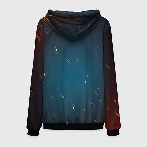 Мужская толстовка Огненная лошадь киборг / 3D-Черный – фото 2