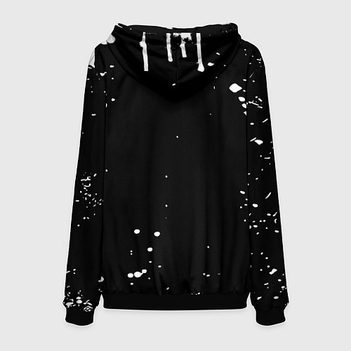 Мужская толстовка Ювентус белые брызги красок / 3D-Черный – фото 2