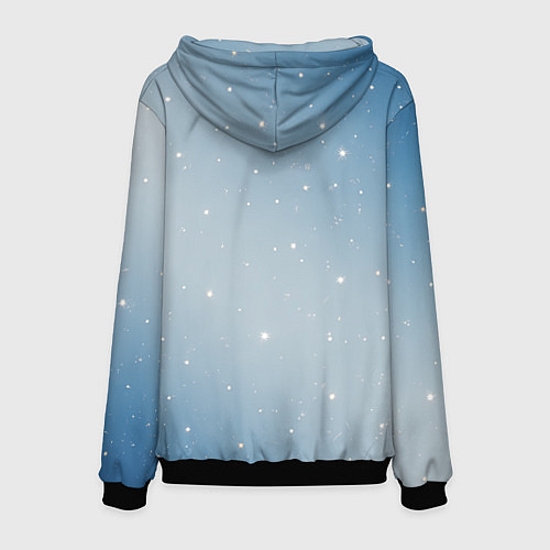 Мужская толстовка Санта торчит из трубы / 3D-Черный – фото 2