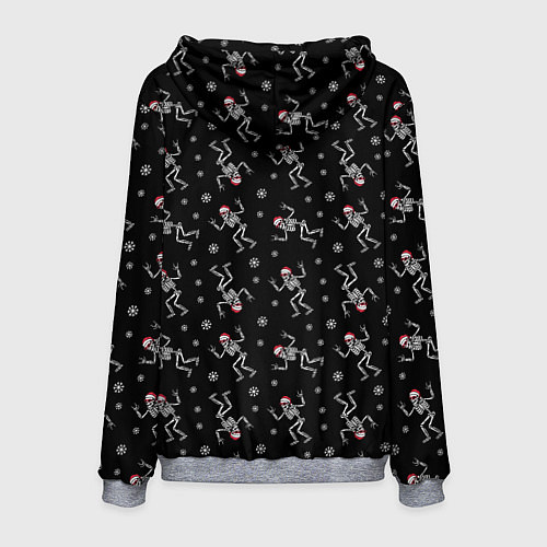 Мужская толстовка Снегурочка с гитарой - Рок / 3D-Меланж – фото 2