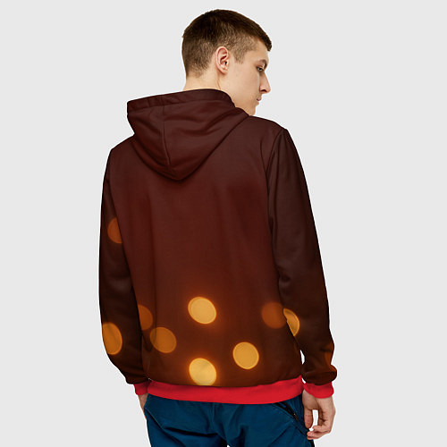 Мужская толстовка Надпись попрошу у деда Мороза антидепрессанты / 3D-Красный – фото 4