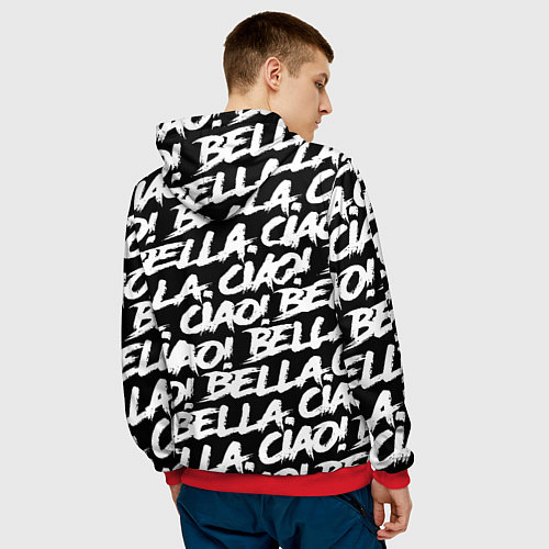 Мужская толстовка Juventus serial pattern / 3D-Красный – фото 4