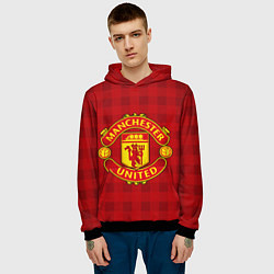 Толстовка-худи мужская Manchester United, цвет: 3D-черный — фото 2