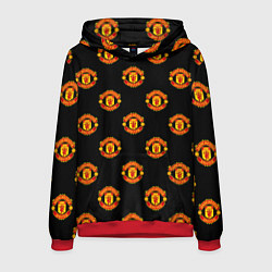 Толстовка-худи мужская Manchester United Pattern, цвет: 3D-красный