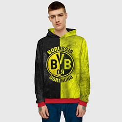 Толстовка-худи мужская Borussia Dortmund, цвет: 3D-красный — фото 2