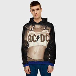 Толстовка-худи мужская AC/DC Girl, цвет: 3D-синий — фото 2