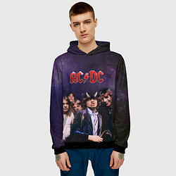 Толстовка-худи мужская AC/DC, цвет: 3D-черный — фото 2