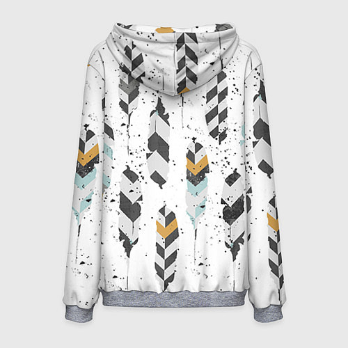 Мужская толстовка Перья / 3D-Меланж – фото 2