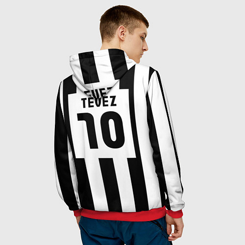 Мужская толстовка Juventus: Tevez / 3D-Красный – фото 4