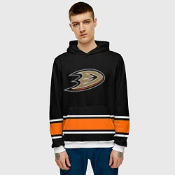 Толстовка-худи мужская Anaheim Ducks Selanne, цвет: 3D-белый — фото 2