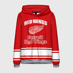 Толстовка-худи мужская Detroit red wings, цвет: 3D-меланж