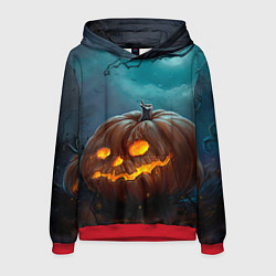 Толстовка-худи мужская Тыква, цвет: 3D-красный