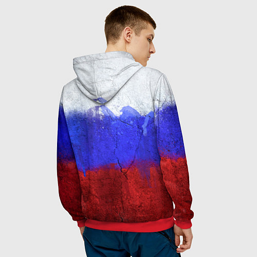 Мужская толстовка Русский медведь / 3D-Красный – фото 4