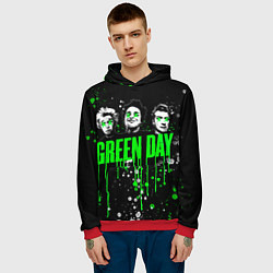 Толстовка-худи мужская Green Day: Acid Colour, цвет: 3D-красный — фото 2