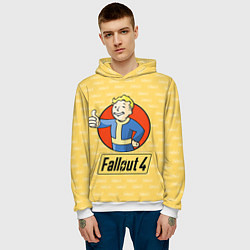 Толстовка-худи мужская Fallout 4: Pip-Boy, цвет: 3D-белый — фото 2