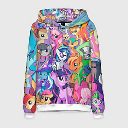 Толстовка-худи мужская My Little Pony, цвет: 3D-белый