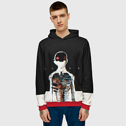 Толстовка-худи мужская Three Days Grace: Skeleton, цвет: 3D-красный — фото 2