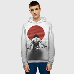 Толстовка-худи мужская Ярость самурая, цвет: 3D-меланж — фото 2