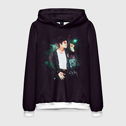 Толстовка-худи мужская Michael Jackson, цвет: 3D-белый