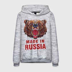 Толстовка-худи мужская Bear: Made in Russia, цвет: 3D-меланж