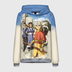 Толстовка-худи мужская Легенда об Аанге, цвет: 3D-меланж