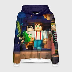 Толстовка-худи мужская Minecraft Men's, цвет: 3D-белый