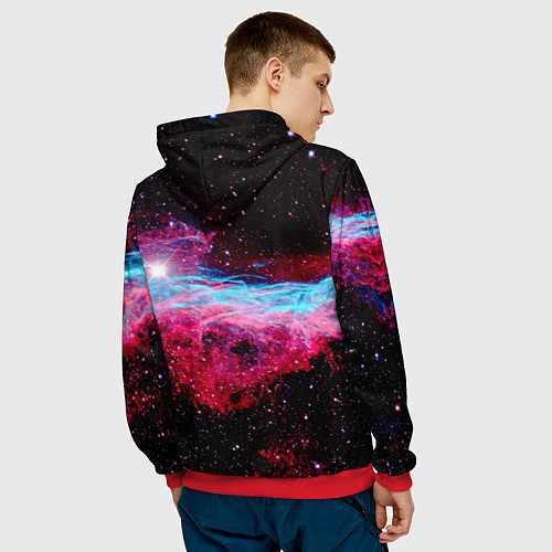 Мужская толстовка Кот с едой / 3D-Красный – фото 4