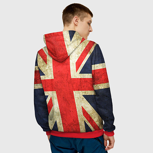 Мужская толстовка Великобритания / 3D-Красный – фото 4