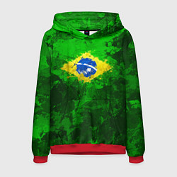 Толстовка-худи мужская Бразилия, цвет: 3D-красный