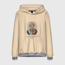 Толстовка-худи мужская Александр Суворов 1730-1800, цвет: 3D-меланж